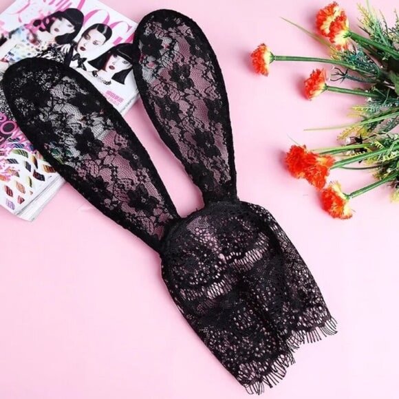 NWT Bunny Lace Halloween Costume Sexy Lingerie Costume Ears Mask